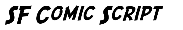SF Comic Script font preview